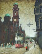 § § Arthur Delaney (British, 1927-1987) Oxford Street, Manchesteroil on boardsigned45 x 34.5cm
