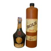 One bottle of Dom benedictine together with a bottle BOLS. Condition - fair, storage history