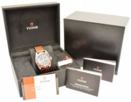 GENTLEMAN'S TUDOR BLACK BAY GMT 41MM AUTOMATIC WATCH calibre MT5652, reference 7983ORB, power
