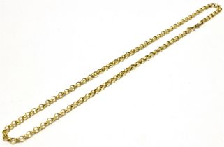 STAMPED 9c BELCHER CHAIN NECKLACE. Length 39cm approx, weight 7g approx with working clasp.