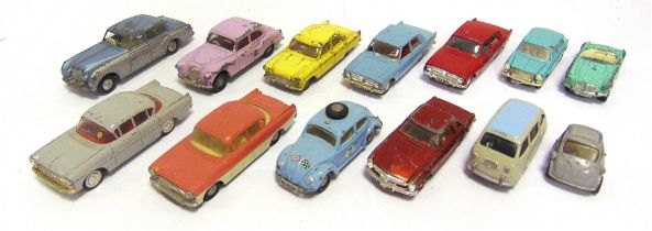 THIRTEEN TRI-ANG SPOT-ON DIECAST MODEL VEHICLES circa 1960s, variable condition, generally playworn,