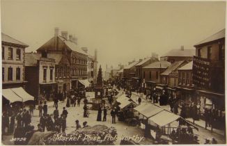 POSTCARDS - DEVON Approximately 349 cards, including real photographic views of the Market Place,
