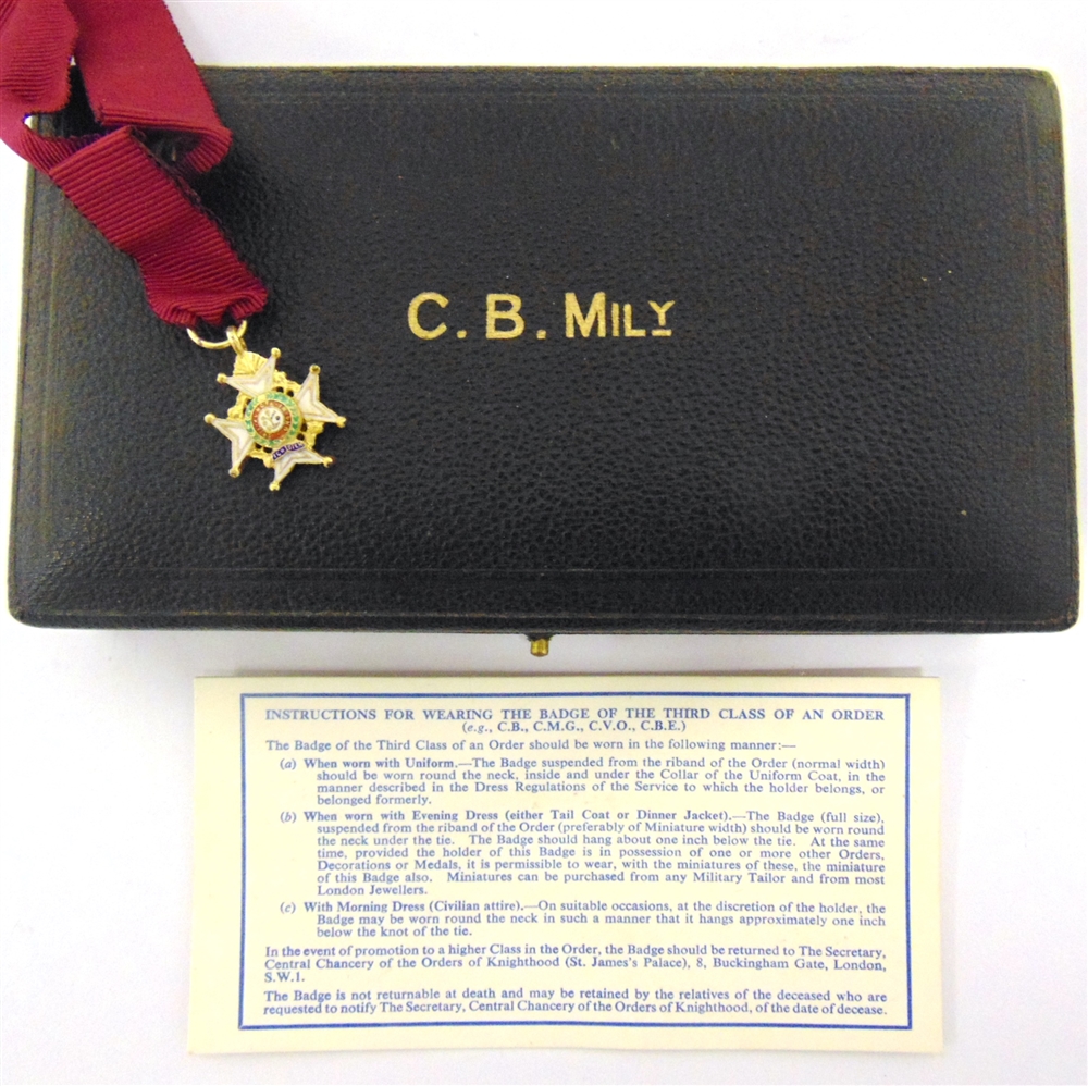 THE MOST HONOURABLE ORDER OF THE BATH, C.B. (MILITARY) COMPANION'S NECK BADGE silver-gilt and - Image 3 of 4