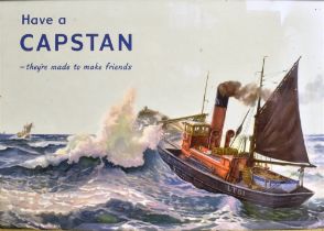 A PLAYER'S CAPSTAN CIGARETTES SHOWCARD 'Have a / CAPSTAN / they're made to make friends',