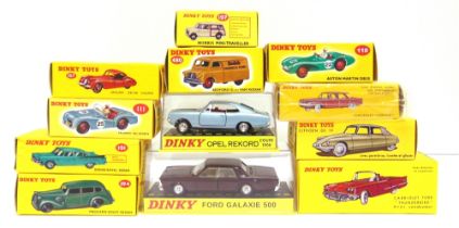 TWELVE ATLAS DINKY (RE-ISSUE) DIECAST MODEL VEHICLES comprising a No.1402, Ford Galaxie 500; No.