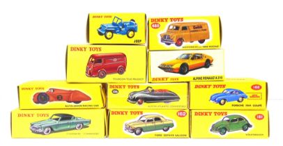 TEN ATLAS DINKY (RE-ISSUE) DIECAST MODEL VEHICLES comprising a No.24V, Studebaker Commander; No.23D,