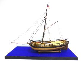A MODEL OF THE ROYAL NAVY GUNBOAT 'WILLIAM' (1795) of principally wood construction, fully-rigged,