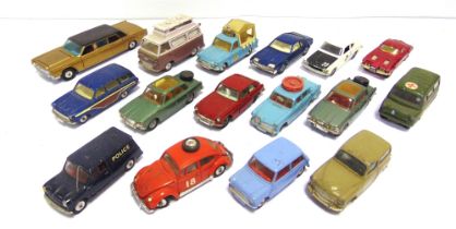 SIXTEEN CORGI DIECAST MODEL VEHICLES circa 1960s-70s, variable condition, generally fair, all