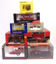 A 1/32 SCALE MODEL TRACTOR & FARM IMPLEMENT COLLECTION comprising a Britains No.43082A1, Massey