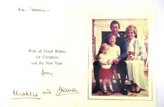 [AUTOGRAPHS]. CHARLES III (B.1948), AS PRINCE OF WALES, & DIANA, PRINCESS OF WALES (1961-97) A