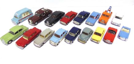 SEVENTEEN TRI-ANG SPOT-ON DIECAST MODEL VEHICLES circa 1960s, variable condition, generally playworn