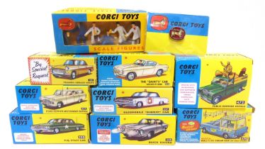 EIGHT CORGI MODEL CLUB (RE-ISSUE) DIECAST MODEL VEHICLES comprising a No.474, Ford Thames Wall's Ice