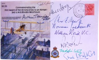 STAMPS - AN R.A.F. BOMBER SERIES SIGNED FLOWN COVER (RAF B3 B.E2b) signed by Arthur Harris, Mick