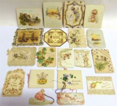 EPHEMERA - GREETINGS CARDS late 19th century, Christmas and other, including a Holy Truths