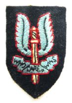 MILITARIA - A SPECIAL AIR SERVICE (S.A.S.) EMBROIDERED BERET BADGE