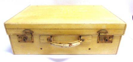 A VELLUM SUITCASE by Watajoy, London, 19cm high, 56cm wide, 37cm deep (excluding carrying handle).