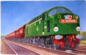 POSTCARDS - RAILWAY Approximately 260 cards, mainly modern oversize, steam and diesel, British