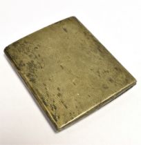A SILVER CIGARETTE CASE Of Engine turned pattern, intact elastic, Hallmarked London 1930 measurement