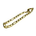 9CT GOLD FIGARO CHAIN LINK BRACELET Length 17cm, width 5mm (approx) weight 5g Condition Report :