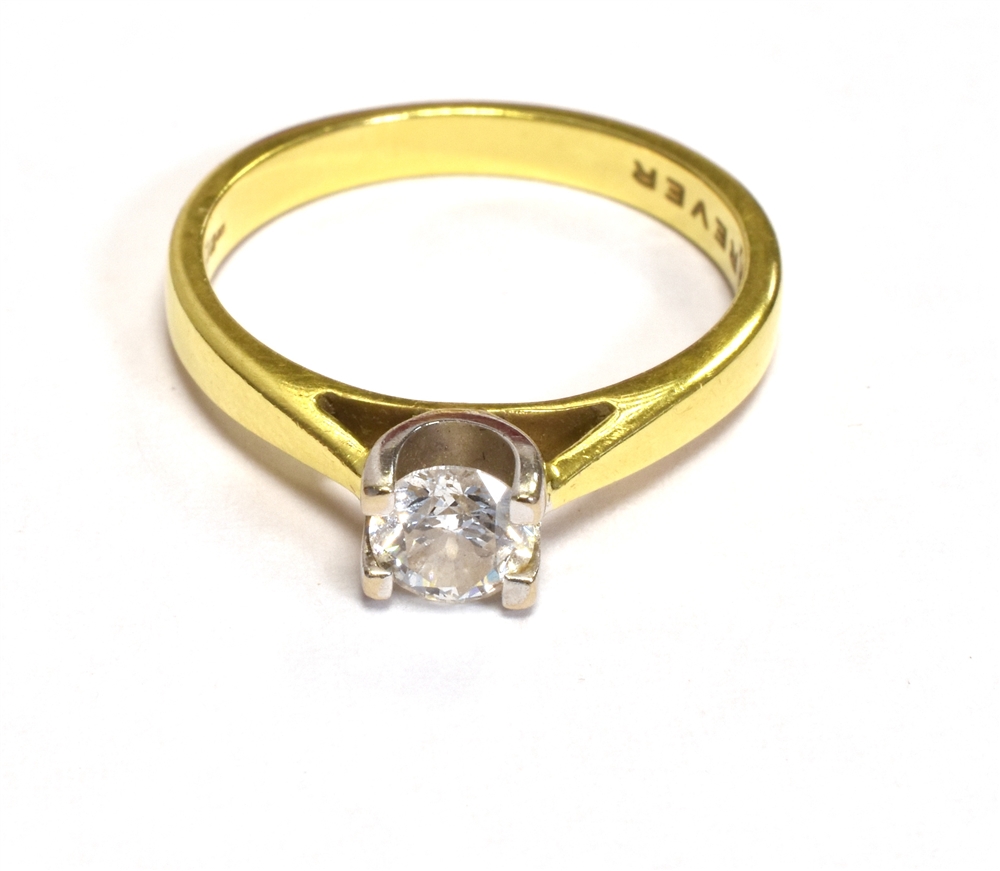 18CT GOLD FOREVER DIAMOND SOLITAIRE Round brilliant cut diamond with 'Forever' diamond - Image 6 of 8