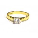 18CT GOLD FOREVER DIAMOND SOLITAIRE Round brilliant cut diamond with 'Forever' diamond