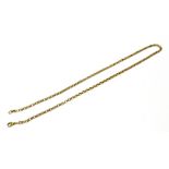 9CT GOLD BELCHER LINK CHAIN 42cm long x 3.3mm wide, with a parrot beak clasp. Stamped 9KT Italy.