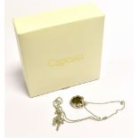 CLOGAU PENDANT & RING SET Heart shaped labradorite cabochons, surrounded by grain set white quartz