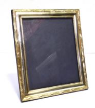 LARGE SILVER MOUNTED PICTURE FRAME Approx 30.0 x 25.0cm, hallmarked London 1989, with navy blue