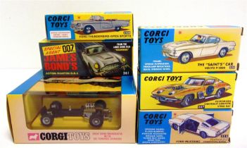 SIX CORGI MODEL CLUB (RE-ISSUE) DIECAST MODEL VEHICLES comprising a No.261, James Bond Aston