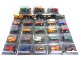 TWENTY-SEVEN PART-WORK DIECAST MODEL TRACTORS most mint or near mint and boxed, (boxes opened and