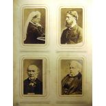 [PHOTOGRAPHS] An album of approximately 145 carte de visite and ten cabinet portrait photographs,