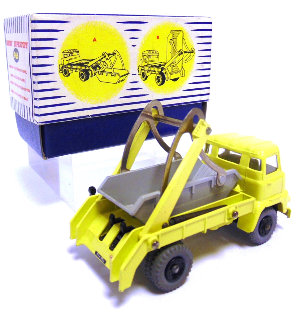 A DINKY NO.966, MARRELL MULTI-BUCKET UNIT pale yellow, with a grey skip and black plastic hubs, near - Image 2 of 2
