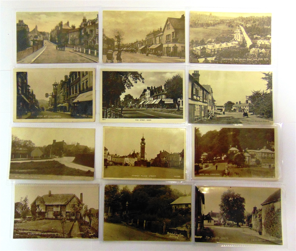 POSTCARDS - SURREY Approximately 143 cards, including real photographic views of Chertsey Road, - Image 2 of 3
