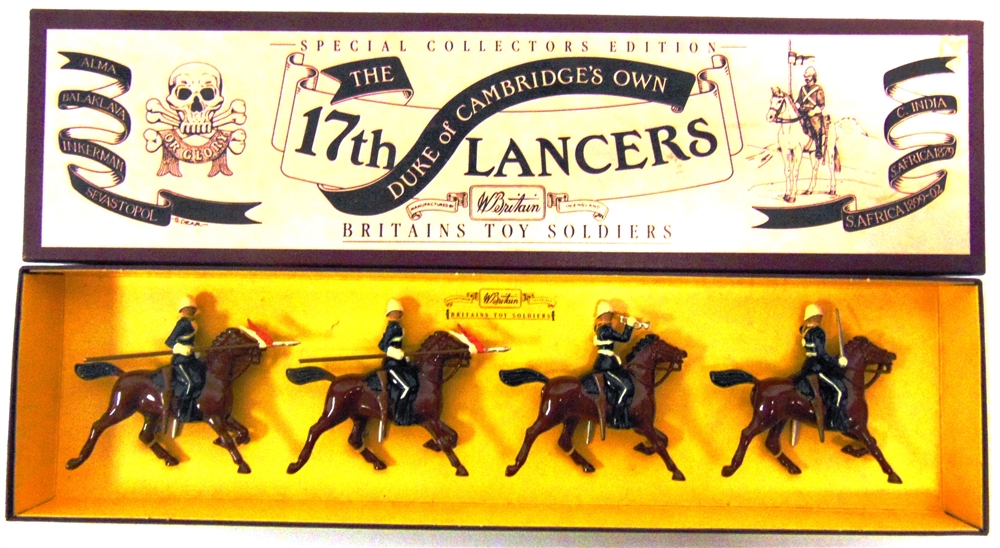 TWO SETS OF BRITAINS MODEL SOLDIERS comprising No.8806, The Duke of Cambridge's Own 17th Lancers; - Image 2 of 3