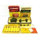 ASSORTED DIECAST MODEL VEHICLES & ACCESSORIES comprising a Dinky No.290, Double Deck Bus, cream over