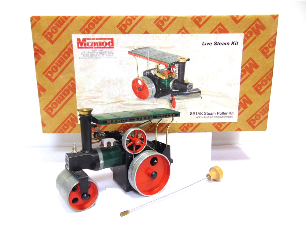 A MAMOD NO.SR1AK, STEAM ROLLER KIT constructed, complete with scuttle, burner and control rod,