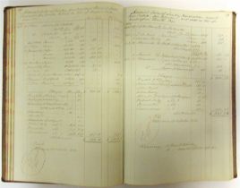 [DOCUMENTS]. A MANUSCRIPT ACCOUNT BOOK circa 1852-54, recording sales of sundry goods arriving by