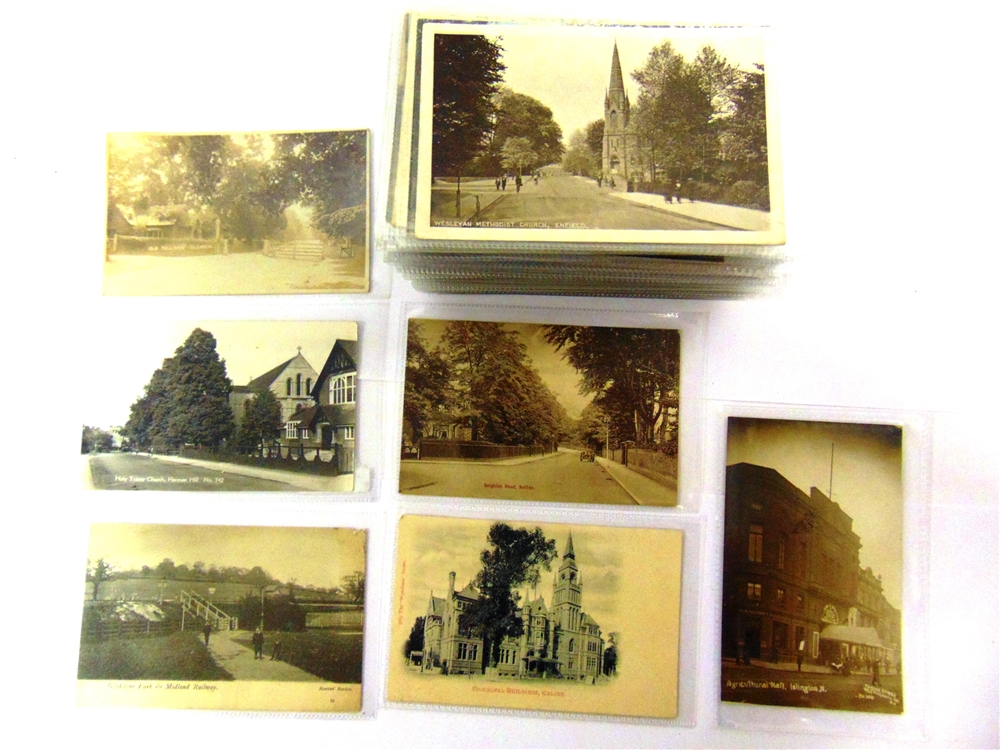 POSTCARDS - LONDON Approximately 174 cards, including real photographic views of Morden Schools ( - Image 3 of 3