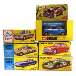 SIX CORGI MODEL CLUB (RE-ISSUE) DIECAST MODEL VEHICLES comprising a No.231, Triumph Herald Coupe;