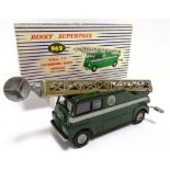 A DINKY NO.969, B.B.C. T.V. EXTENDING MAST VEHICLE dark green with a grey stripe and grey ridged