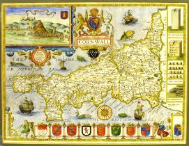 [MAP]. CORNWALL Speed, John (English, 1552-1629) & Hondius, Jodocus (Flemish 1563-1612), 'Cornwall',