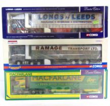 THREE CORGI CLASSICS DIECAST MODEL COMMERCIAL VEHICLES comprising a No.CC13217, DAF XF Space Cab