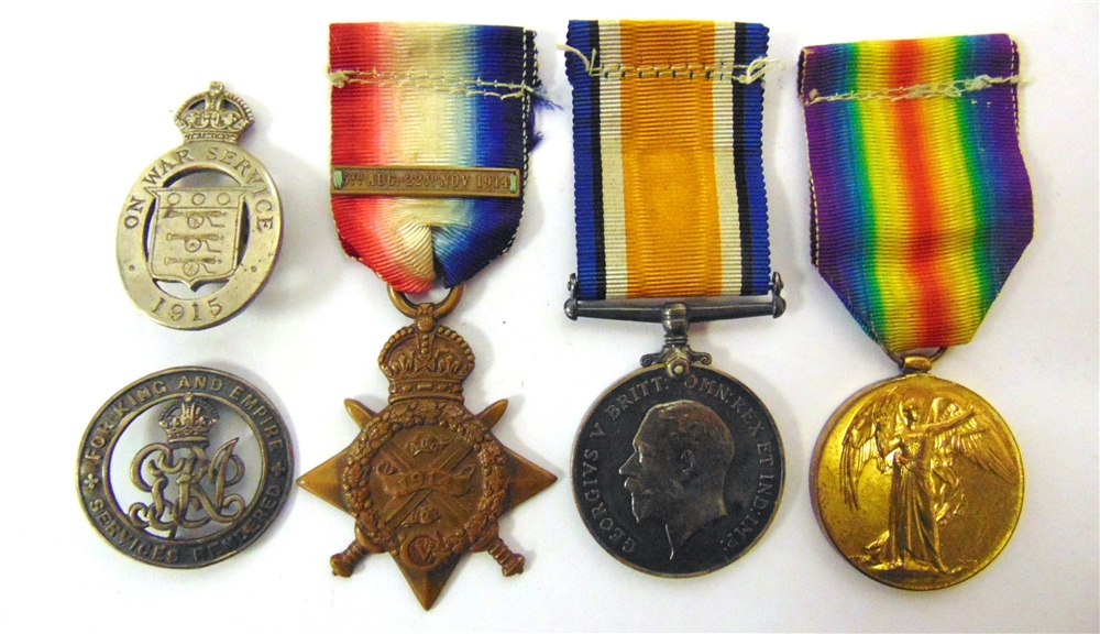 A GREAT WAR TRIO OF MEDALS TO PRIVATE T.G. ANDREWS, ROYAL WEST KENT REGIMENT comprising the 1914 - Image 3 of 3