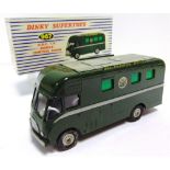 A DINKY NO.967, B.B.C. T.V. MOBILE CONTROL ROOM dark green with a grey stripe and grey ridged