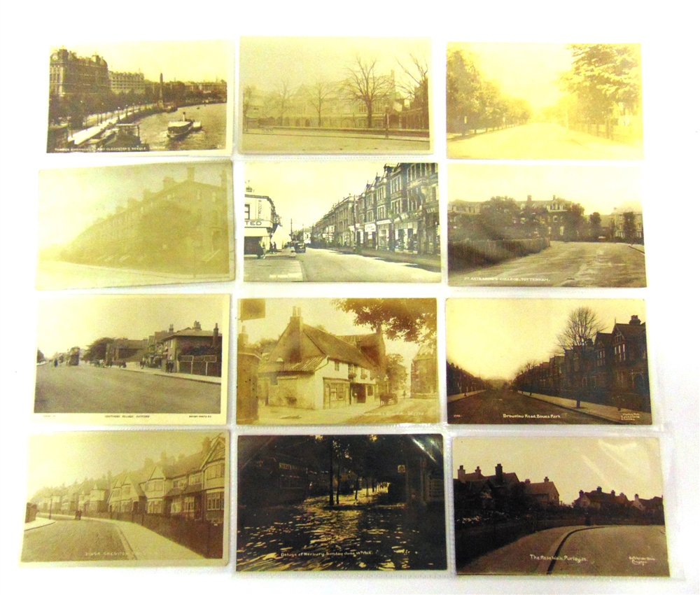 POSTCARDS - LONDON Approximately 174 cards, including real photographic views of Morden Schools ( - Image 2 of 3