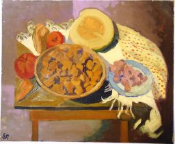 ERNEST NEUSCHUL (CZECH, 1895-1968) Still life with fruit and vegetables, undated, oil on canvas,