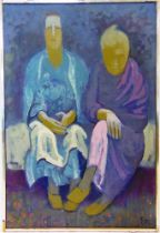 ERNEST NEUSCHUL (CZECH, 1895-1968) 'Alte Frauen' - Old women, 1949, oil on canvas, signed 'EN' and