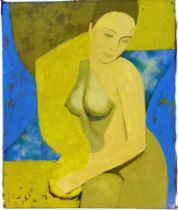 ERNEST NEUSCHUL (CZECH, 1895-1968) Nude study, undated, oil on furnishing linen, unsigned, untitled,