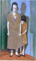 ERNEST NEUSCHUL (CZECH, 1895-1968) Mother and child, undated, oil on board, unsigned, untitled,