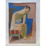 ERNEST NEUSCHUL (CZECH, 1895-1968) Seated figure, undated [circa late 1940s or 1950], oil on canvas,